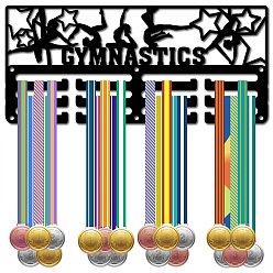 Sports Спортивная тема железная вешалка для медалей настенная стойка для дисплея, 3-линия, с винтами, копье, гимнастика, 130x290 мм, отверстие : 5 мм