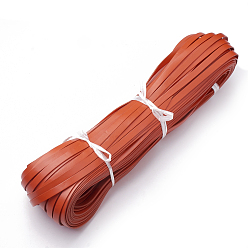 Темно-Оранжевый Коровьей шнур, темно-оранжевый, 10x2 мм, около 100 ярда / связка (300 футов / связка)