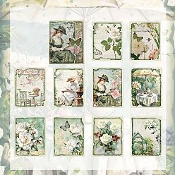 Зеленый 30шт. бумажные самоклеящиеся наклейки, Украшение дневника для фотоальбома своими руками, зелёные, 140x110 мм, 30 шт / комплект