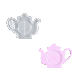 Белый Чашки коврик силиконовые формы, формы для литья смолы, для уф-смолы, изготовление изделий из эпоксидной смолы, teaport, белые, 149x111x12 мм, внутренний диаметр: 139x101.5 мм