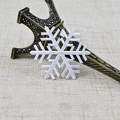 Белый Рождественская снежинка компьютеризированная вышивка ткань самоклеющиеся нашивки, наклеить патч, аксессуары для костюма, аппликация, белые, 55 мм