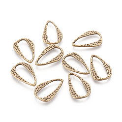 Античная Бронза Соединительные колечки из сплава, без свинца и без кадмия, слеза, античная бронза , 27x17x1.5 мм