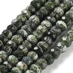 Silver Line Jasper Natural Silver Line Jasper Beads Strands, Faceted, Rondelle, 7~7.5x4~5mm, Hole: 0.9mm, about 82~83pcs/strand, 15.48''~15.94''(40~40.5cm)