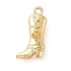 Настоящее золото 18K Латунные подвески, долговечный, без свинца и без кадмия, обуви, реальный 18 k позолоченный, 18.5x10x6.5 мм, отверстие : 1.5 мм