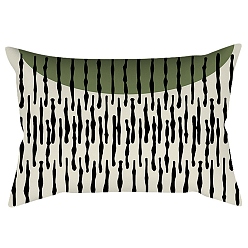 Stripe Fundas de almohada de poliéster abstractas de geometría de estilo nórdico serie verde, fundas de colchón, para sofá cama, Rectángulo, raya, 300x500 mm