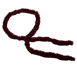 Темно-Красный Рулон ткани из искусственного меха и синели для украшения рождественской елки или изготовления бантов для венков, темно-красный, 2000x2 мм