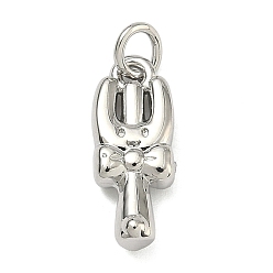 Платина Милые латунные подвески, вилочные подвески, платина, 16.5x6.5x4 мм, Перейти кольцо: 5x0.8 мм, внутренний диаметр: 3.4 мм