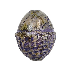 Средний Фиолетовый Непрозрачные бусины из прозрачного стекла, желудь, средне фиолетовый, 12x10 мм, отверстие : 1 мм