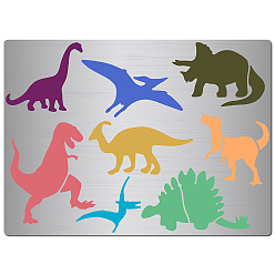 Dinosaur Трафареты для резки металла из нержавеющей стали, для diy scrapbooking / фотоальбом, декоративное тиснение, матовый цвет нержавеющей стали, динозавр, 190x140 мм