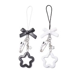 (52) Непрозрачная лаванда 2шт. акриловые подвески-цветы для мобильных ремешков, с нейлоновой нитью, разноцветные, 118~120 мм