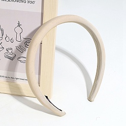 Old Lace Solid Color Cloth Hair Band, Plain Hair Accessories for Girl, Old Lace, 150x130mm