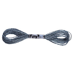 Шифер Серый 12-слойная нить для вышивания из металлизированного полиэстера, блестящие нитки для вышивки крестиком для рукоделия, ручная вышивка, браслеты дружбы плетеная веревка, шифер серый, 0.8 мм, о 8м / моток