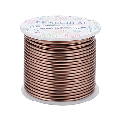 Кокосово-Коричневый Матовый круглый алюминиевый провод, кокосового коричневый, 10 датчик, 2.5 мм, 24.5 м / рулон