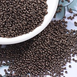 (RR461) Metallic Chocolate Миюки круглые бусины рокайль, японский бисер, 11/0, (rr 461) металлический шоколад, 2x1.3 мм, Отверстие : 0.8 мм , около 5500 шт / 50 г