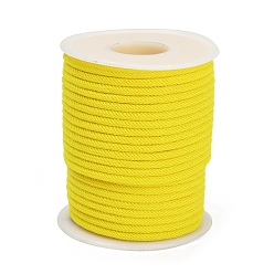 Желтый Нейлоновые нити, Миланские шнуры / витые шнуры, желтые, 3 мм, около 21.87 ярдов (20 м) / рулон