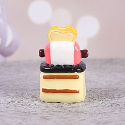 Лимонный шифон Мини-модель из смолы, аксессуары для кукольного домика с микро-ландшафтом, притворяясь опорными украшениями, мебель и техника, лимонный шифон, 34x22 мм