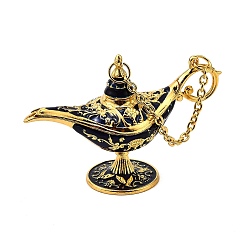 Темно-Синий Эмалированный чайник из сплава, украшение для дома, для украшения рабочего стола домашнего офиса, без свинца и без кадмия, темно-синий, 26x70x44 мм