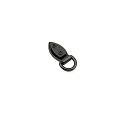 Bronze Alliage coudre sur les fermoirs de sac à main, boucle de bouche de sac à bouton-pression, gris anthracite, 3.5x1.5 cm, Diamètre intérieur: 1.1 cm