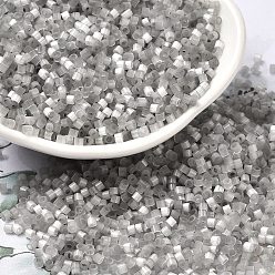 Светло-серый Стеклярус, имитации кошачьего глаза , цилиндр, светло-серый, 2x1.5 мм, отверстие : 1.2 мм, Около 125000 шт / фунт