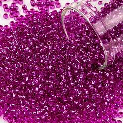 (2217) Silver Lined Fuchsia Круглые бусины toho, японский бисер, (2217) фуксия с серебряной подкладкой, 11/0, 2.2 мм, отверстие : 0.8 мм, Около 5555 шт / 50 г