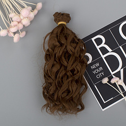 Верблюжий Высокотемпературное волокно, длинная лапша быстрого приготовления, вьющаяся прическа, кукла, парик, волосы, аксессуары для рукоделия девушки bjd, верблюжие, 150 мм