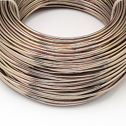 Camel Round Aluminum Wire, Bendable Metal Craft Wire, for DIY Jewelry Craft Making, Camel, 9 Gauge, 3.0mm, 25m/500g(82 Feet/500g)