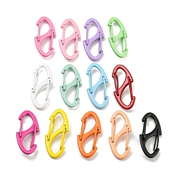 (52) Непрозрачная лаванда Застежки для ключей из сплава, окрашенные распылением, двойные застежки, без кадмия, без никеля и без свинца, разноцветные, 41x18x6 мм, внутренний диаметр: 13 мм