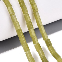 Lemon Jade Natural Lemon Jade Beads Strands, Hexagonal Prism, 5~7.5x3.5~4.5mm, Hole: 0.6~0.8mm, about 57~64pcs/strand, 14.76~15.55 inch(37.5~39.5cm)