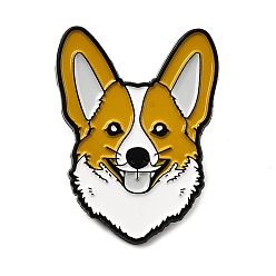 Темно-Золотистый Булавки с эмалью для собак, булавки для лацканов из сплава для одежды рюкзака, темные золотарник, 30x23 мм