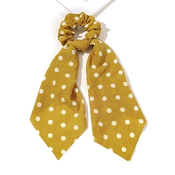 (932FM) Темно-синий аква-матовый с подкладкой Связей ткани волос, аксессуары для волос для женщин и девочек, бантом, темно-золотистые, 360 мм