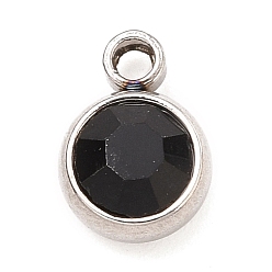 Реактивный Самолет 304 прелести нержавеющей стали, с акриловыми стразами, очарование камня, граненые, плоско-круглые, цвет нержавеющей стали, струя, 8.2x6x3.5 мм, отверстие : 1.2 мм