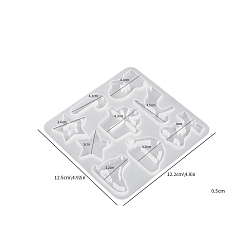 Белый Diy пищевые силиконовые формы, формы помады, для украшения торта поделки, цвет шоколада, конфеты, изготовление ювелирных изделий на основе смолы и эпоксидной смолы, на Рождество, разнообразные, белые, 125x122x5 мм