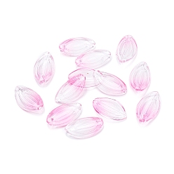 Orchidee Transparente Glas-Anhänger, Lotusblütenblatt, Ton zwei, Orchidee, 20.5x12x2.5 mm, Bohrung: 1 mm