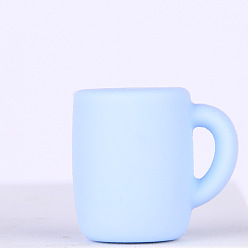 Светло-Голубой Чашечные силиконовые фокусные бусины, Небесно-голубой, 20x21.5 мм