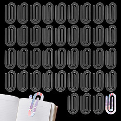 Прозрачный 40шт. прозрачная акриловая скрепка, прозрачные, 100x50x2.5 мм