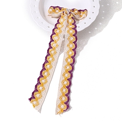 Золотистый Ткань заколки, аксессуары для волос для женщин, бантом, золотые, 340x130 мм