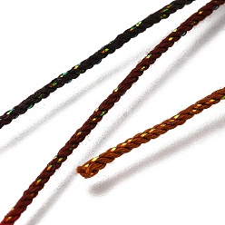 Седло Коричневый 25м сегментный окрашенный хлопковый шнур витой, для поделок ремесел, упаковка подарков и изготовление ювелирных изделий, седло коричневый, 1.2 мм, около 27.34 ярдов (25 м) / рулон