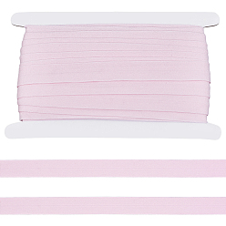 Pink 15м плоский нейлоновый эластичный шнур/лента, швейные принадлежности для одежды, с картой дисплея 1pc картона, розовые, 21 мм, около 16.40 ярдов (15 м) / рулон