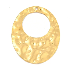 Настоящее золото 18K Ионное покрытие (ip) 304 подвески из нержавеющей стали, овальный шарм, реальный 18 k позолоченный, 44x34x1.5 мм, отверстие : 1.8 мм