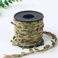 Зеленый Джутовый шнур из листьев, джутовая струна, джутовый шпагат, для изготовления ювелирных изделий, зелёные, 5~15 мм, около 10.94 ярдов (10 м) / пачка