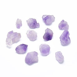 Amethyst Rough Raw Natural Amethyst Beads, No Hole/Undrilled, Nuggets, 13~23x9~18mm