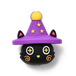 Другие Силиконовые бусины, фокусные бусы, чёрные, 32x29.5x18.5 мм, отверстие : 2.5 мм