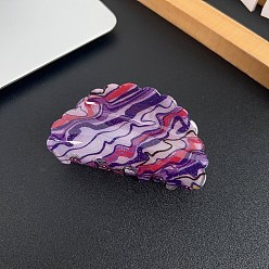 Сине-фиолетовый Акриловые заколки для волос на когтях, для женщин девушек, вентилятор, синий фиолетовый, 45x82 мм