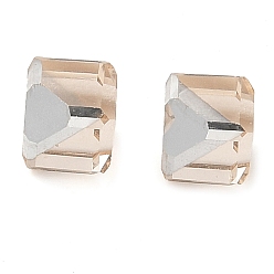 Перу K9 стеклянные имитации австрийских хрустальных бусин, без отверстия , квадратный, Перу, 4x4x4 мм