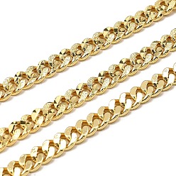Настоящее золото 18K Латунь бордюр цепи, стойки покрытие, без кадмия и без свинца, долговечный, несварные, с катушкой, реальный 18 k позолоченный, 7x6x1.5 мм