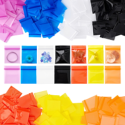 (52) Непрозрачная лаванда 350 шт. 7 цвета полиэтиленовая пластиковая упаковка пакеты с застежкой-молнией, верхние пакеты с самозапечатыванием, прямоугольные, разноцветные, 2.9x2.6x0.15 см, 50 шт / цвет