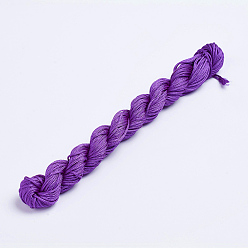 Purple Nylon Thread, Nylon Jewelry Cord for Custom Woven Bracelets Making, Purple, 1mm, about 26.24 yards(24m)/bundle, 10bundles/bag, about 262.46 yards(240m)/bag
