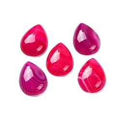 Натуральный Агат Натуральный агат (окрашенный и нагретый) кабошоны, слеза, камелия, 26~26.5x19.5x6.5~7 мм