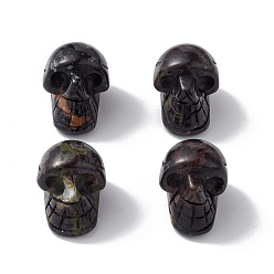 Plum Blossom Jasper Натуральная яшма в виде цветка сливы, украшение для витрины, для домашнего офиса настольный, череп, 18~23x17~23.5x23~26 мм