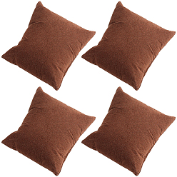 Седло Коричневый 4 шт. ворсовая ткань для браслетов и часов, подушечка для демонстрации ювелирных изделий, седло коричневый, 7x8.3x3.6 см